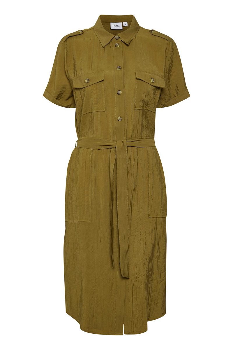 SAINT TROPEZ KATE DRESS 30510115 160726 (Khaki, S)
