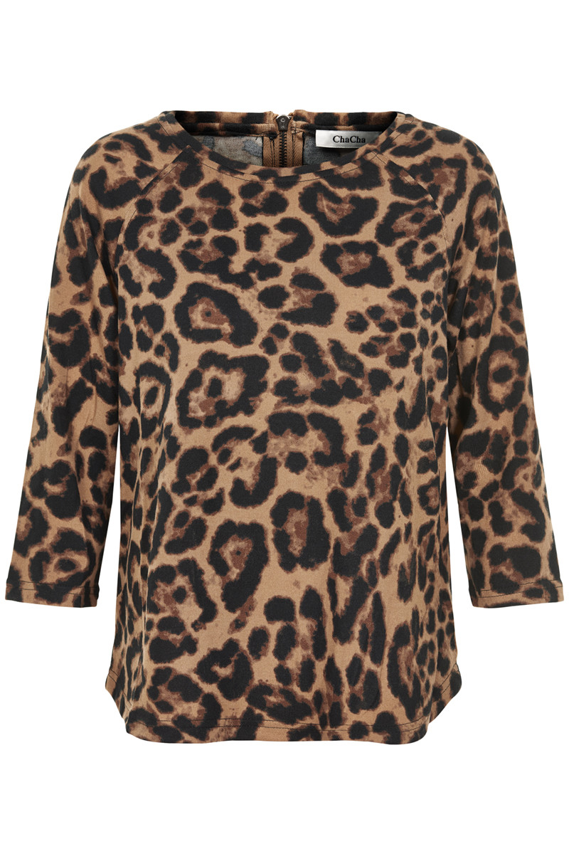 CHA CHA ZIP BACK BLOUSE R14250C B (Brun., S)