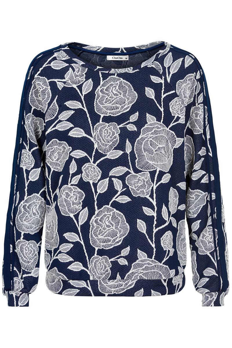 CHA CHA BLOUSE R14301C (Mørkeblå., S)
