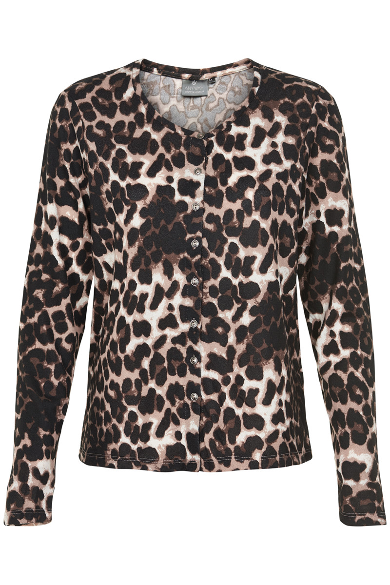 Anyway Cardigan Hany B, Farve: Brun, Størrelse: S, Dame