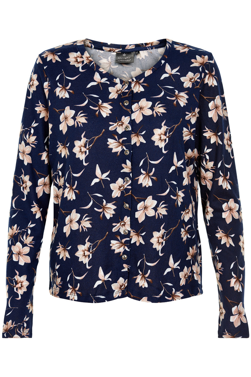 Anyway Cardigan Hany Bl, Farve: Blå, Størrelse: S, Dame