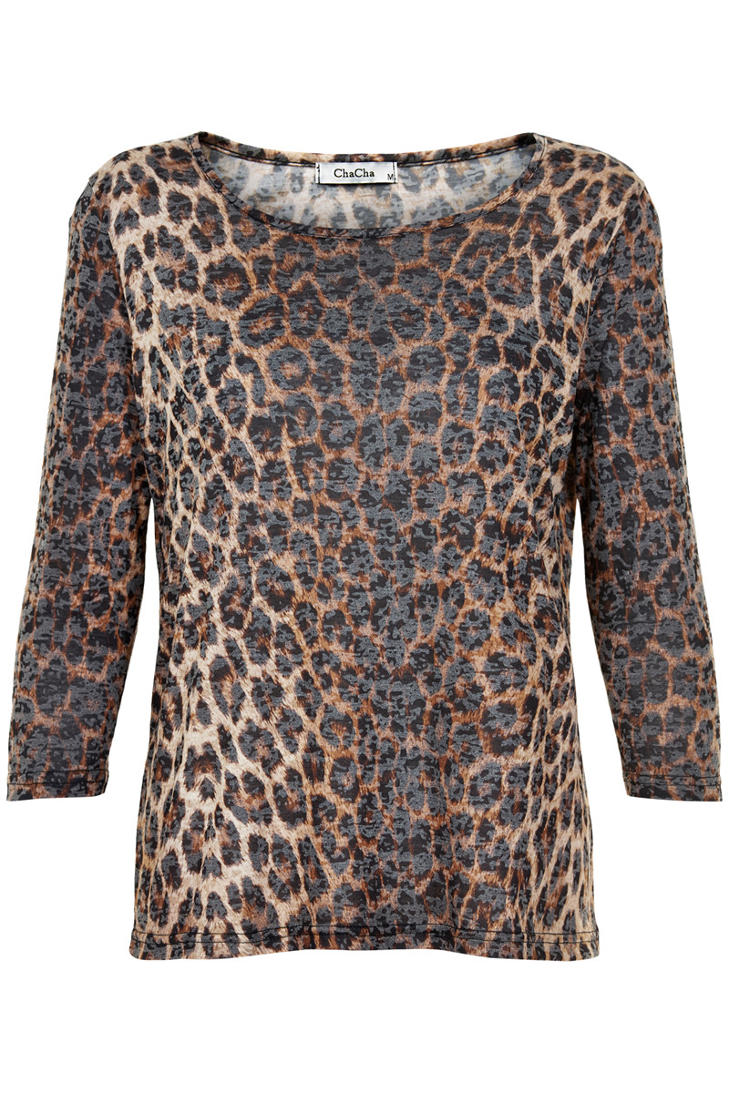 CHA CHA 3/4 BLOUSE L14658C (Brun., L)