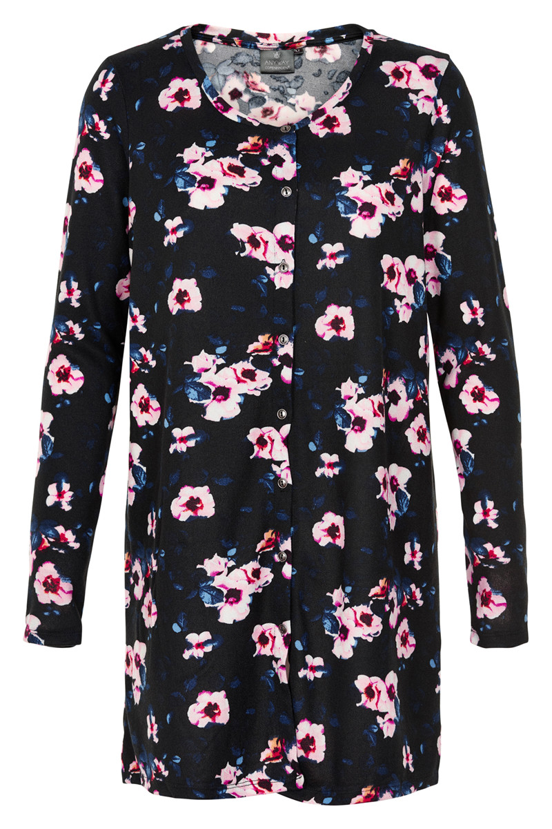 Anyway Lang Cardigan Hany Ly, Farve: Lyserød, Størrelse: L, Dame