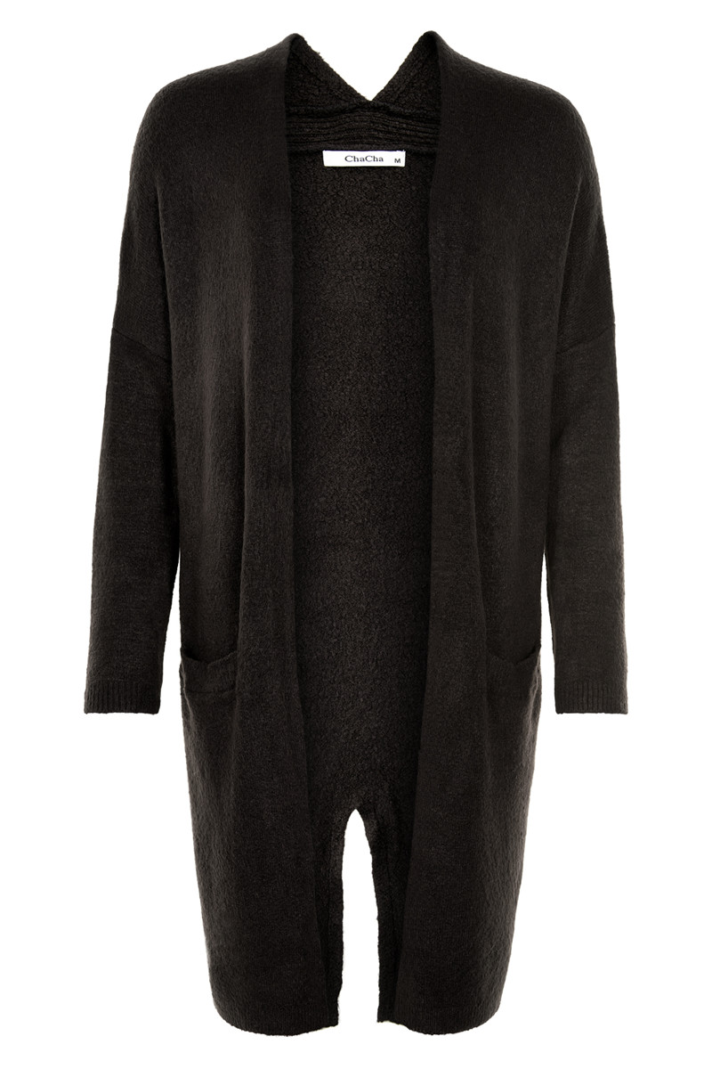 6: Cha Cha Strik Cardigan H14516c, S, Størrelse: S, Farve: Sort, Dame