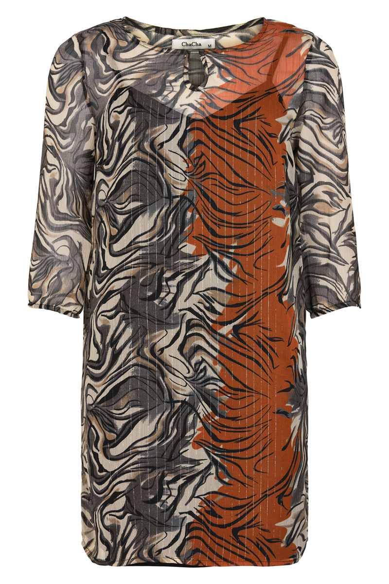Cha Cha Chiffon Kjole Ec B, Farve: Brun, Størrelse: S, Dame