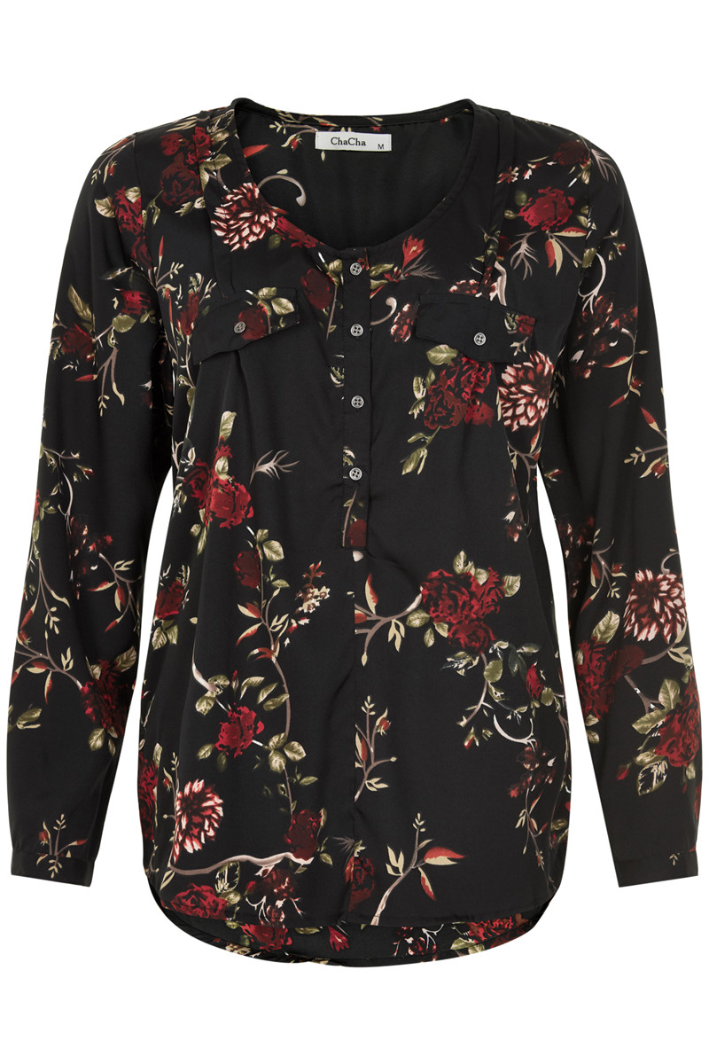 CHA CHA BLOUSE E13529C S (Sort., S)