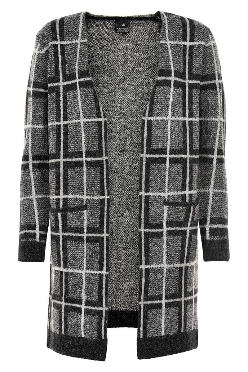 Anyway Cardigan Rany, Farve: Grå, Størrelse: M, Dame