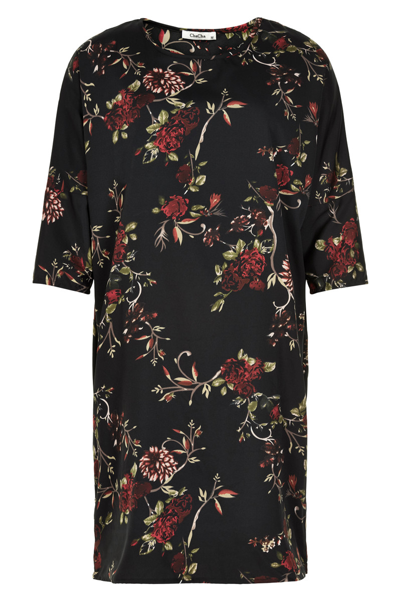 CHA CHA OVERSIZED DRESS E14750C (Sort., S)