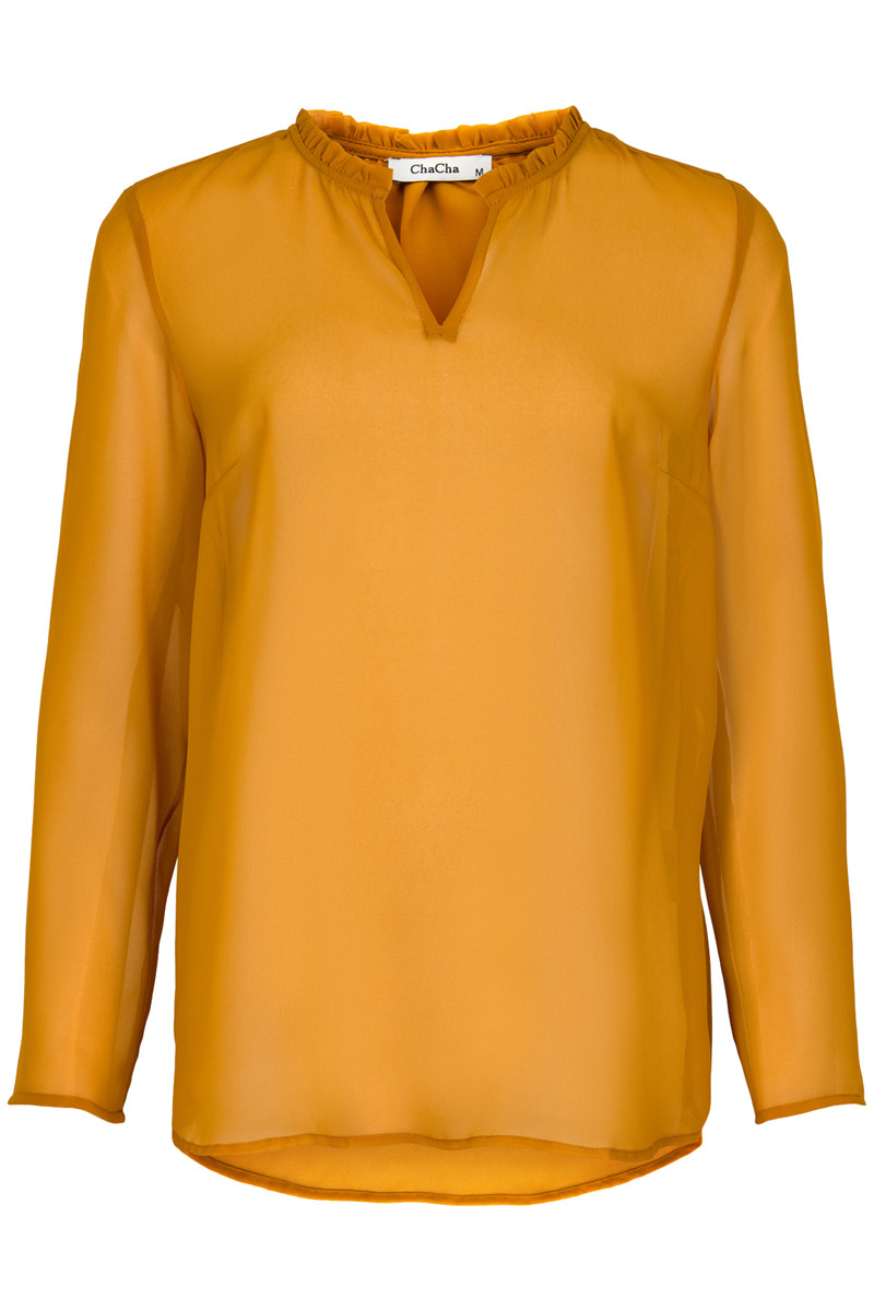 CHA CHA BLOUSE E14747C (Orange., XXL)