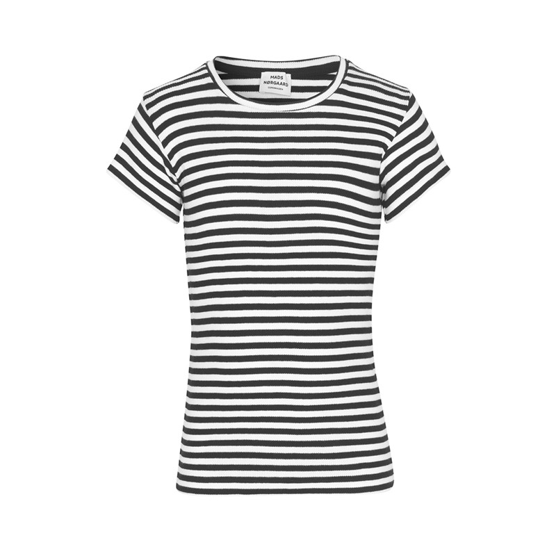 Billede af Mads Nørgaard Tuvina T-shirt, Farve: Sort/hvid, Størrelse: 104, Dame