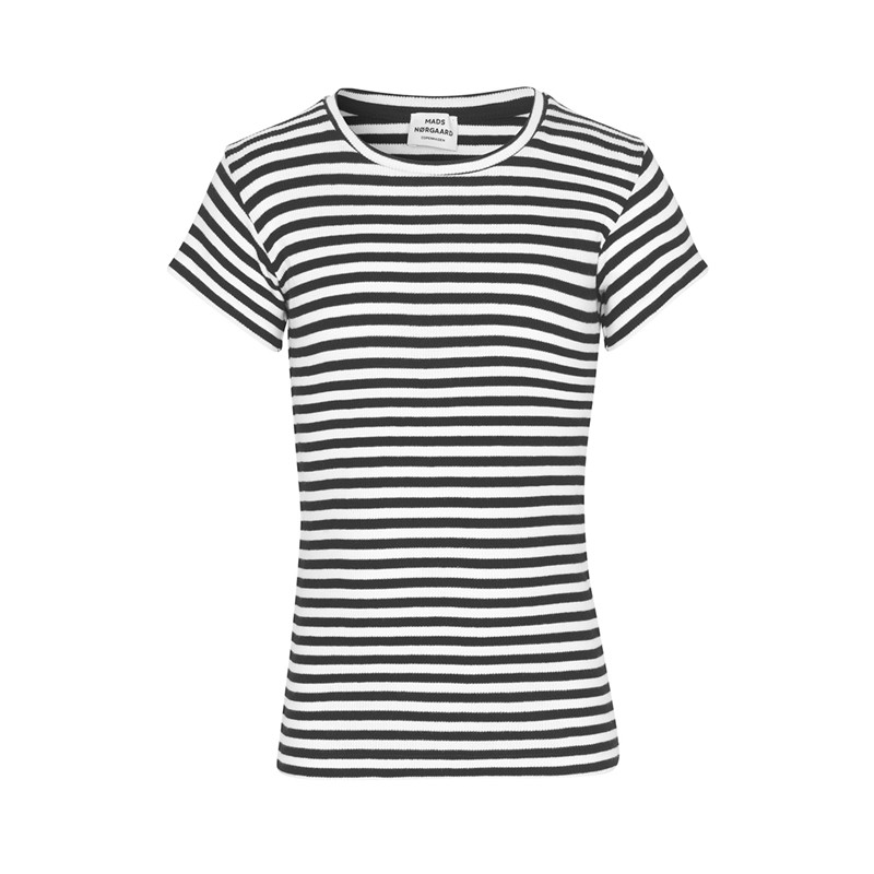 Billede af Mads Nørgaard Tuvina T-shirt, Farve: Sort/hvid, Størrelse: 104, Dame