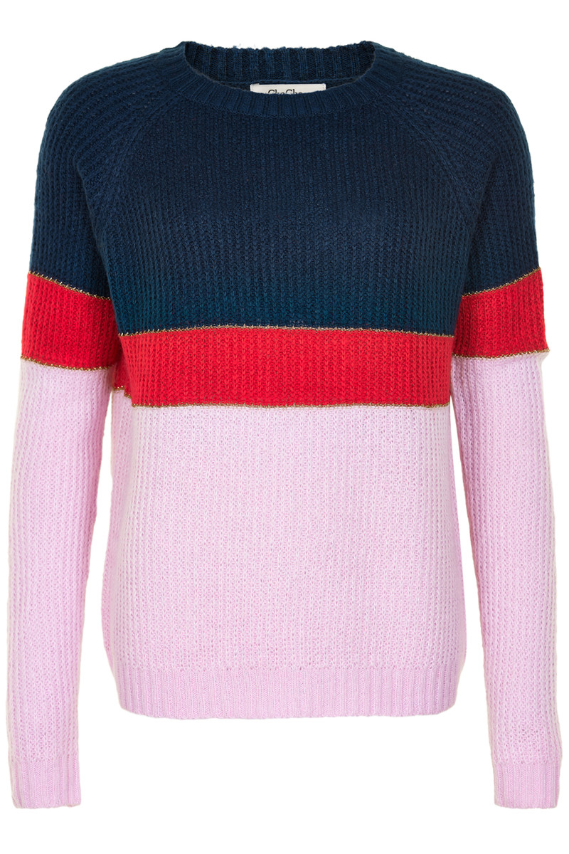 CHA CHA KNIT BLOUSE P14672C B (Blå., L)