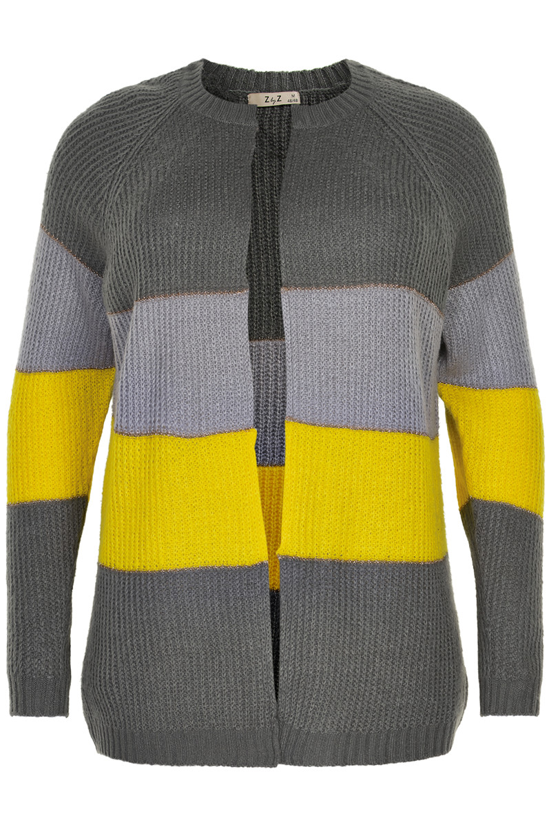 #2 - Zbyz Strik Cardigan, Størrelse: L, Farve: Grå, Dame