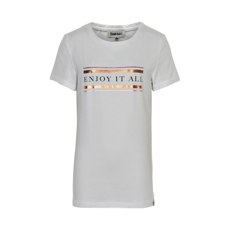 Cost:Bart Grid Tee B, Farve: Hvid, Størrelse: L, Dame