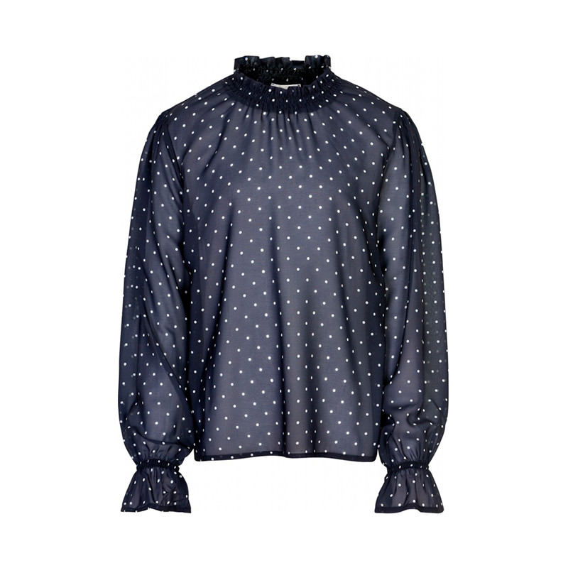 Cost:Bart Gella Bluse 1438/Sort, Størrelse: XS, Farve: Blå/Sort, Dame