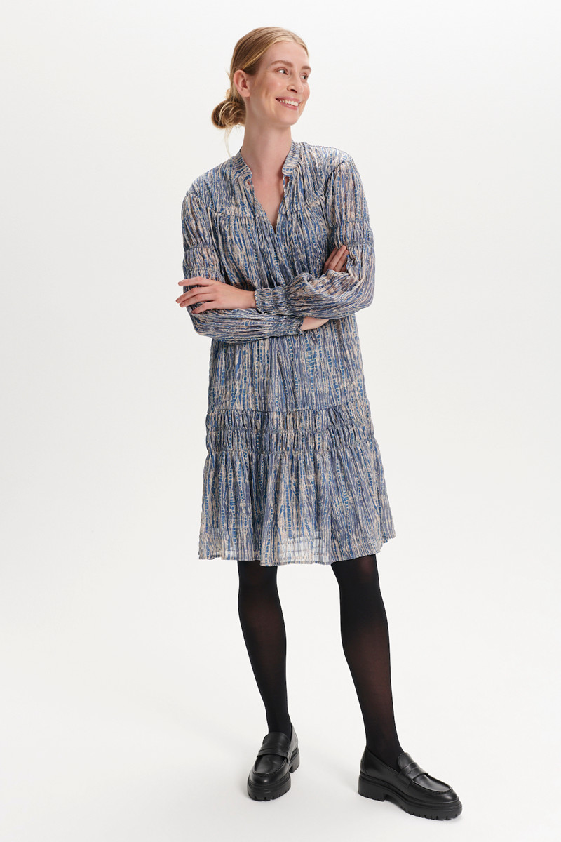 SOAKED IN LUXURY MAILY DRESS 30405719 300912 (Blue Structure Print, S)