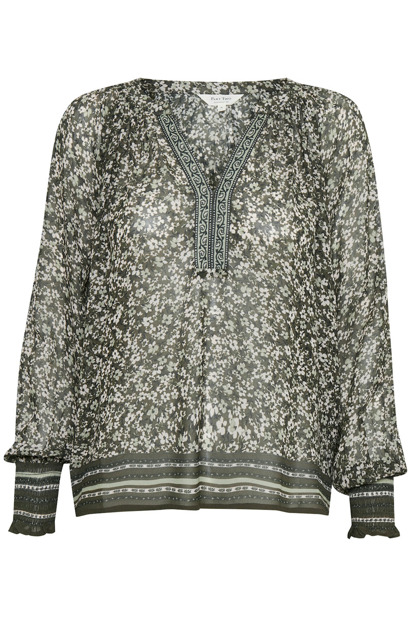 PART TWO KETTA BLOUSE 30306224 300924 (Deep Depths Border Print, 38)