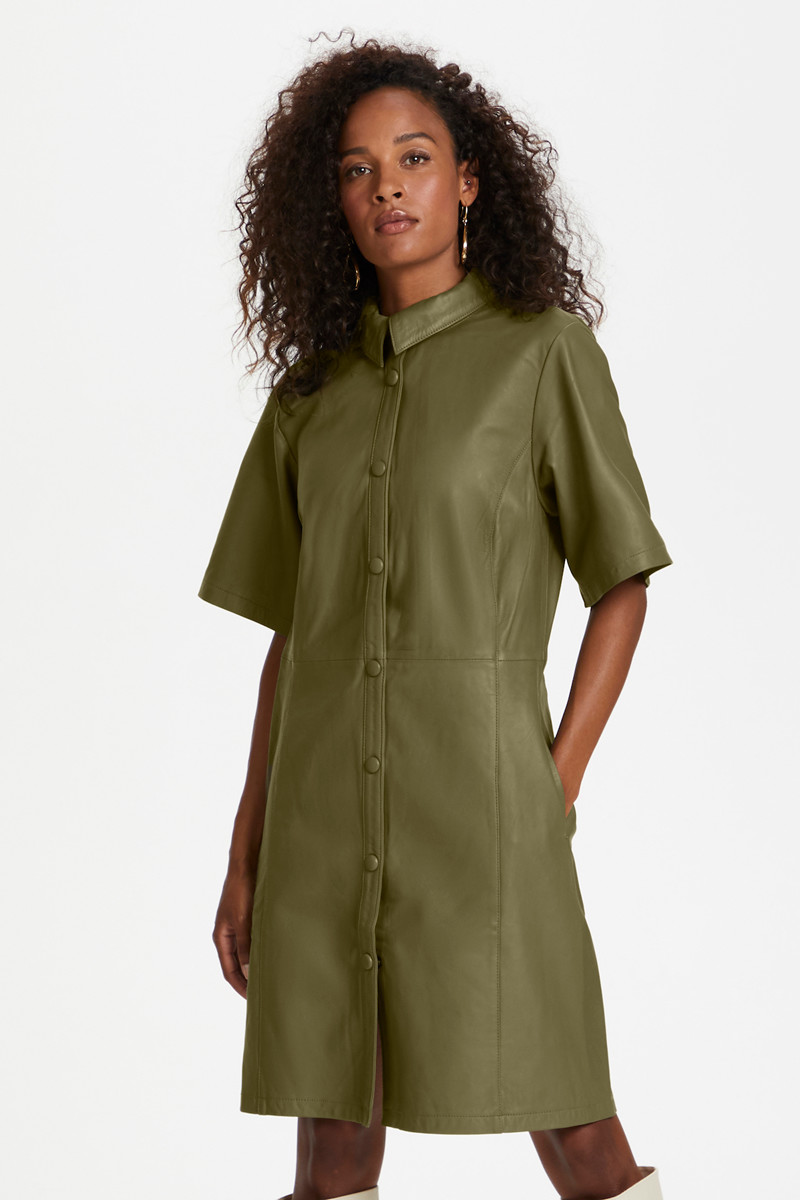 Karen by Simonsen EVIN LEATHER DRESS 10103345 180820 (Capers, 34)