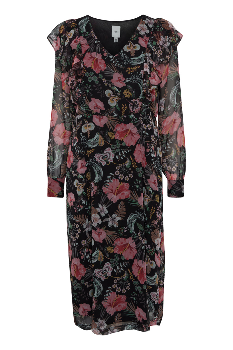 ICHI FILIKKE DRESS 20113928 200681 (Multi Colour, 36)