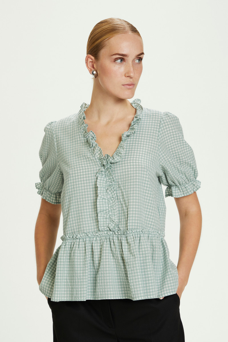 KAREN BY SIMONSEN HAMY BLOUSE 10103528 185410 (Silver Pine, 38)