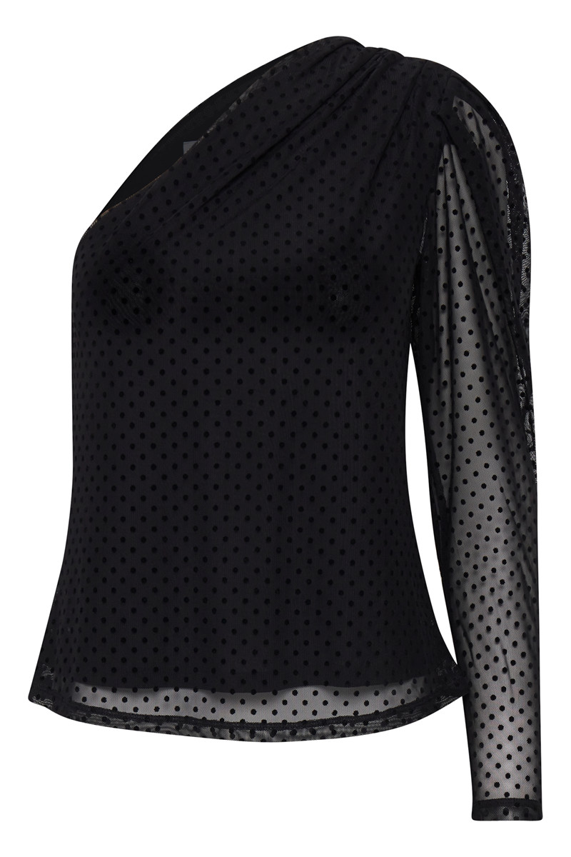 ICHI IHSPOTTIE LS BLOUSE 20115383 194008 (Black, XL)