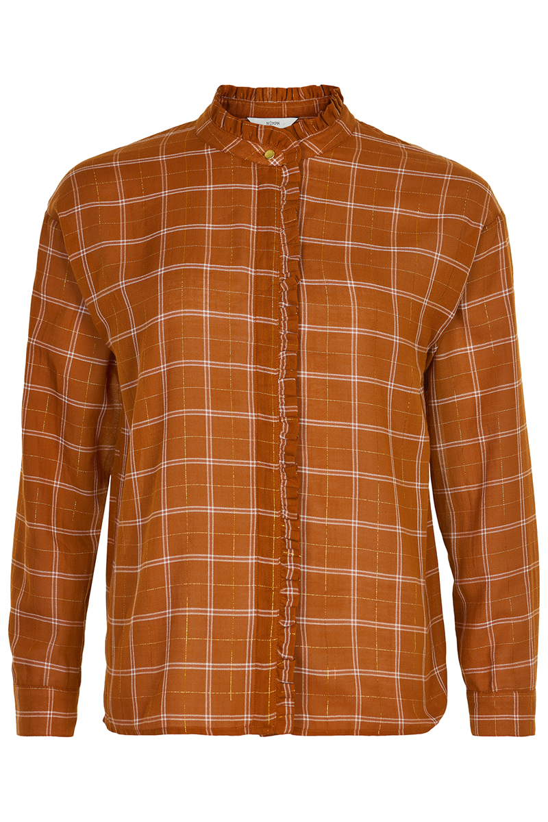 NÃMPH NUBETHESDA SKJORTE 7520016 5018 (Leather Brown, 36) (5713301573429)