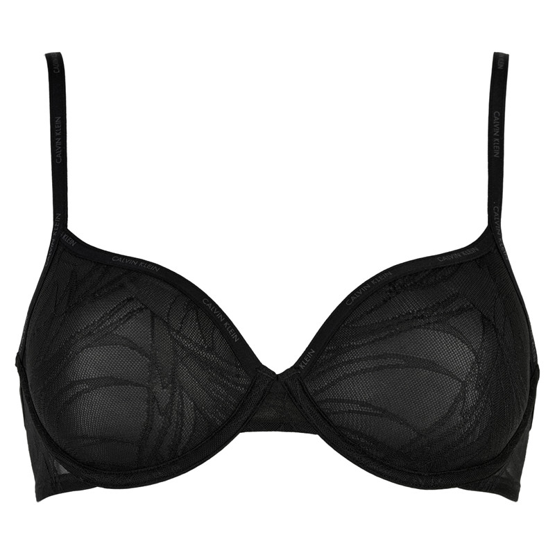 Calvin Klein Lingeri Lightly Lined Demi BH Fe Ub, Farve: Sort, Størrelse: 65DD, Dame