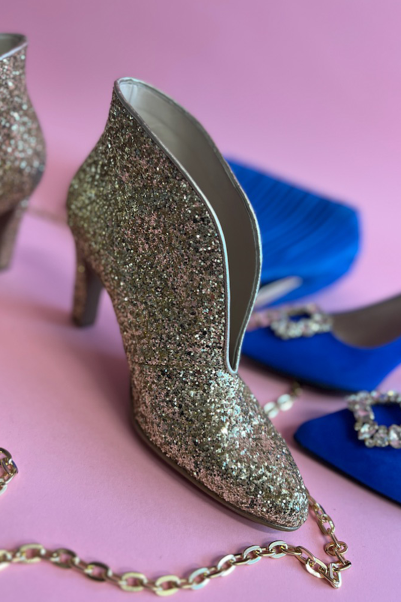 Copenhagen Shoes Sus Glitter Støvle Cs, Farve: Guld Glitter, Størrelse: 38, Dame