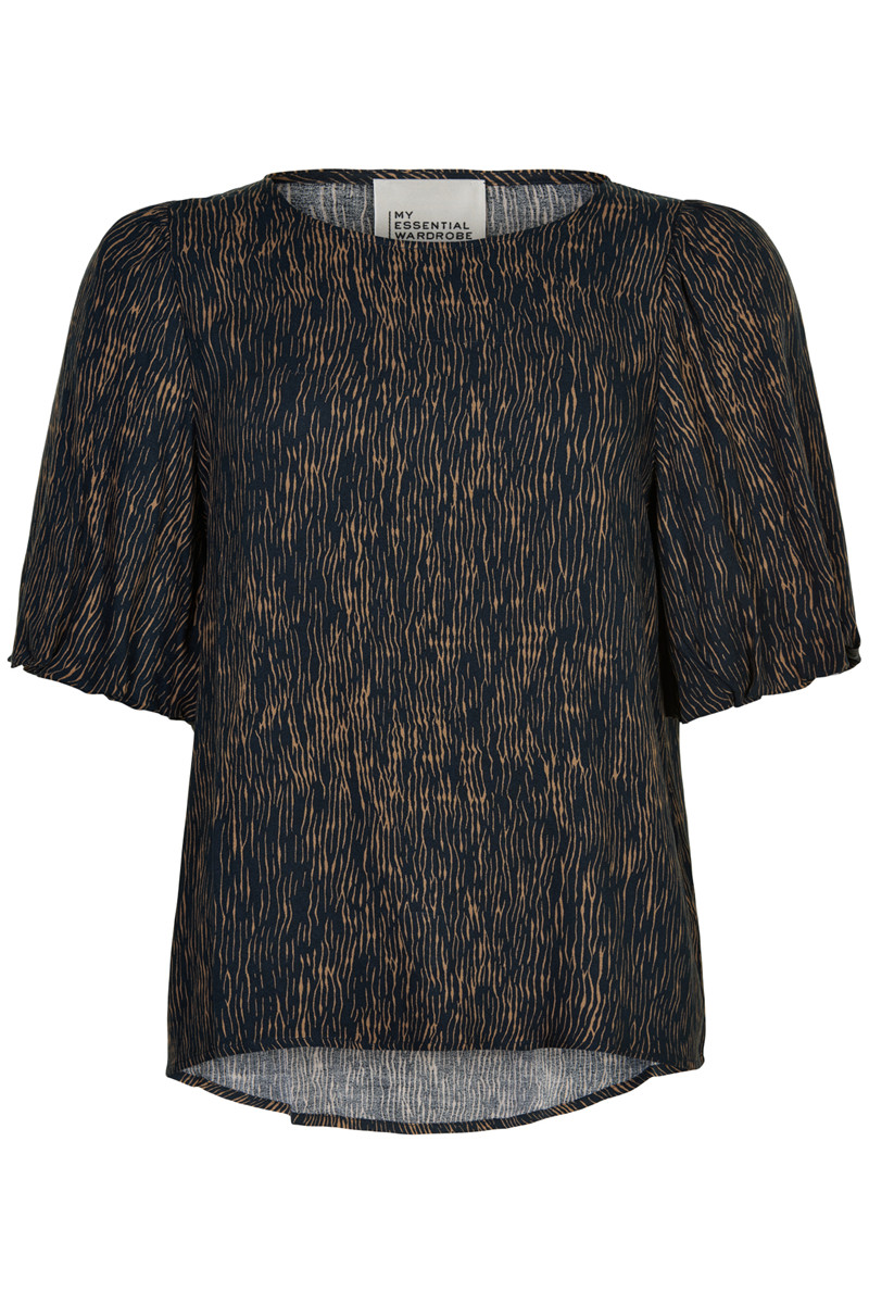 MY ESSENTIAL WARDROBE FLORA HOLLY BLOUSE 10703539 101791 (Total Eclipse, 44)