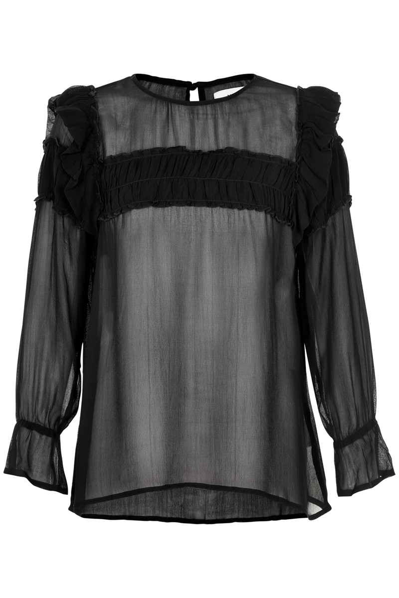 Munthe Sean Bluse, Farve: Sort, Størrelse: 36, Dame