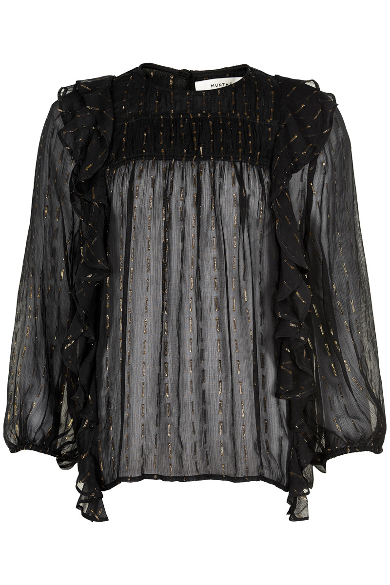 Munthe Nicci Bluse Sort, Størrelse: 42, Farve: Sort, Dame