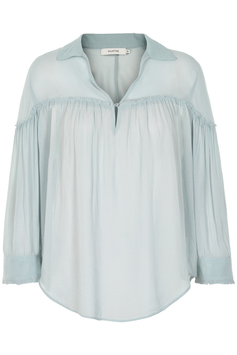 Munthe Life Bluse, Farve: Blå, Størrelse: 40, Dame