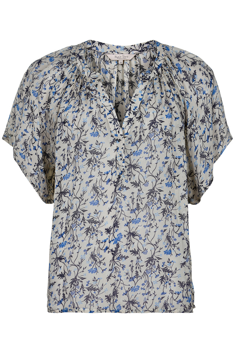 PART TWO IBE BLUSE 30306075 300930 (Blue Botanical Print, 36)