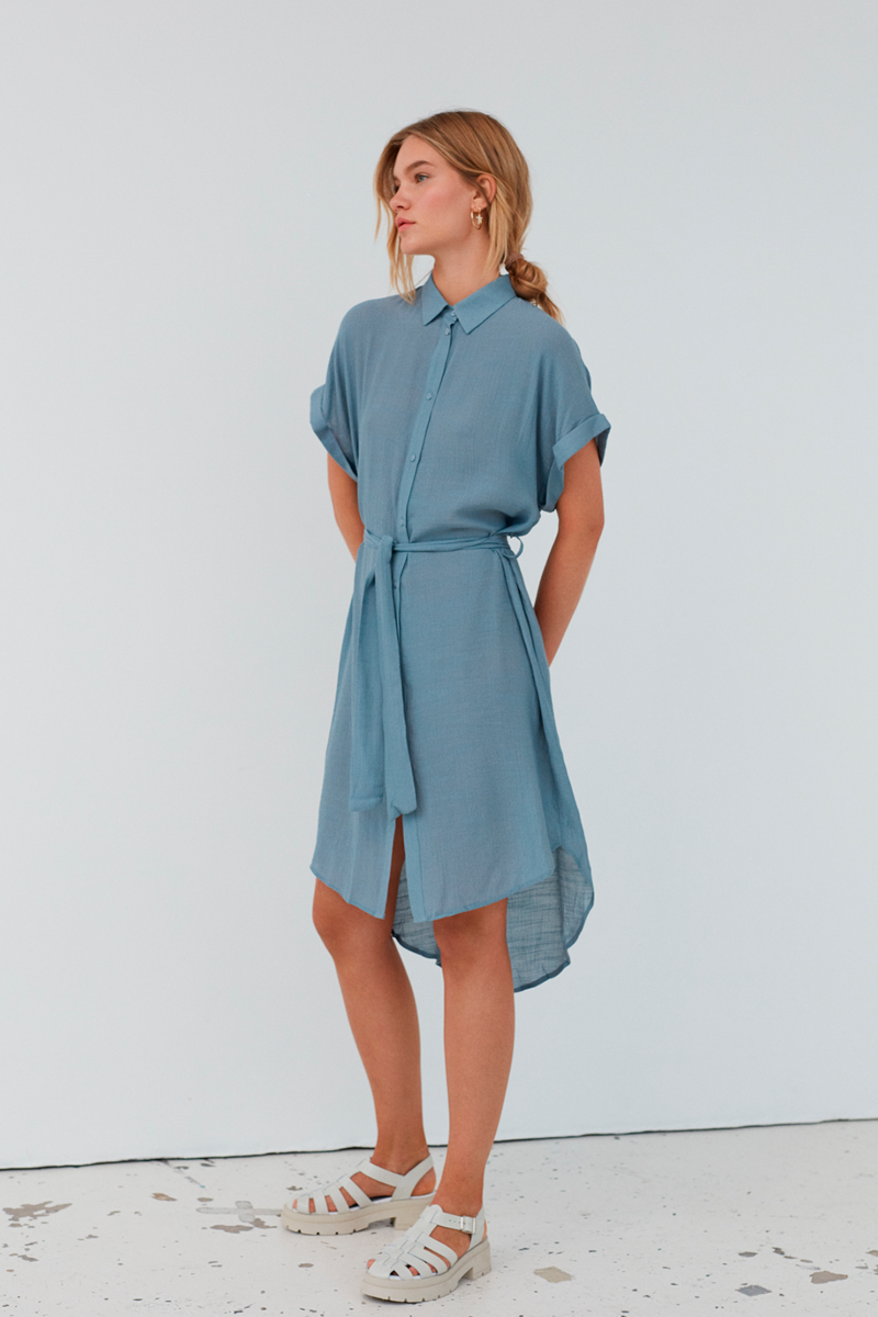 SOFIE SCHNOOR DRESS S222300 5080 (Dusty Blue, XS)