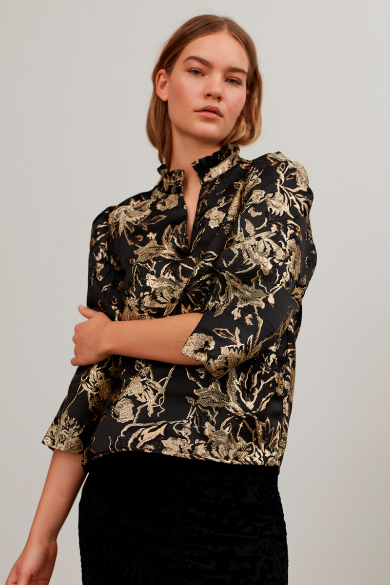 SOFIE SCHNOOR BLOUSE S224294 1000 (Black, S)