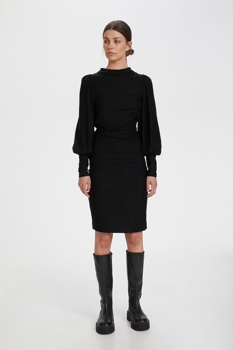 #2 - GESTUZ RIFAGZ PUFF DRESS 10904985 100017 (Black, L)