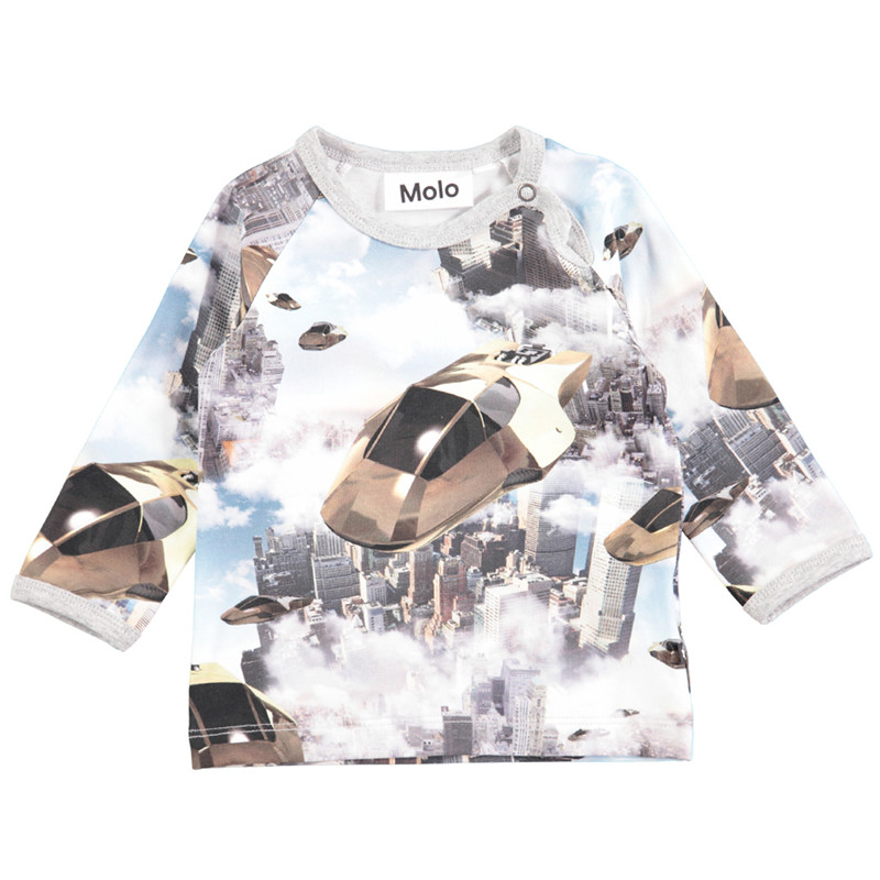 Molo Ewald Bluse 3s18a408 Hover Cars, 80, Størrelse: 80, Farve: Hover Cars, Dame