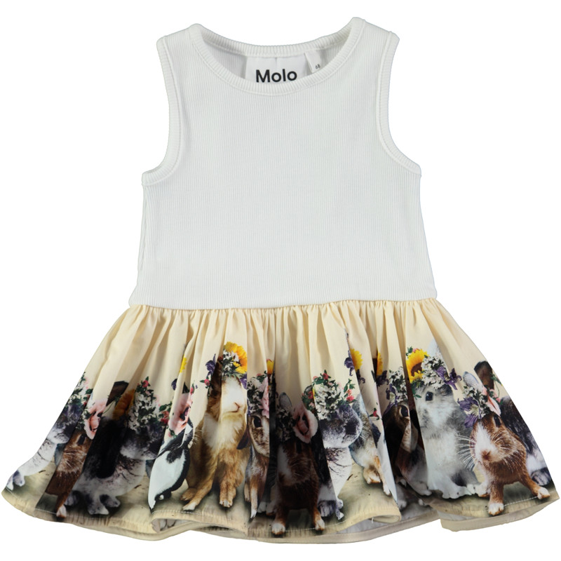Molo Cordelia Kjole 4s18e110 United Bunnies Baby, B68, Størrelse: B68, Farve: United Bunnies baby, Dame