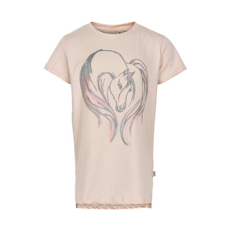 Wheat Horse T-shirt -, Farve: Brun, Størrelse: 104, Dame