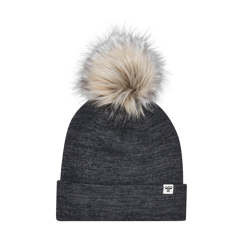 Hummel Tut Beanie 204877 Sort, Størrelse: 42/44, Farve: Sort/Grap 0, Dame