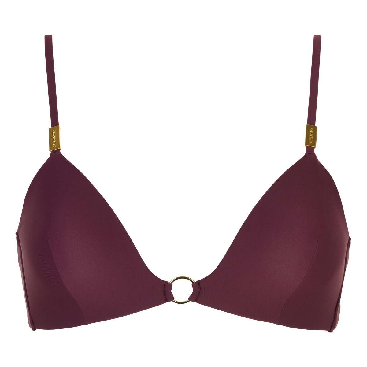 CALVIN KLEIN BIKINI FIXED TRIANGLE W00895 VCO (BORDEAUX, XS)