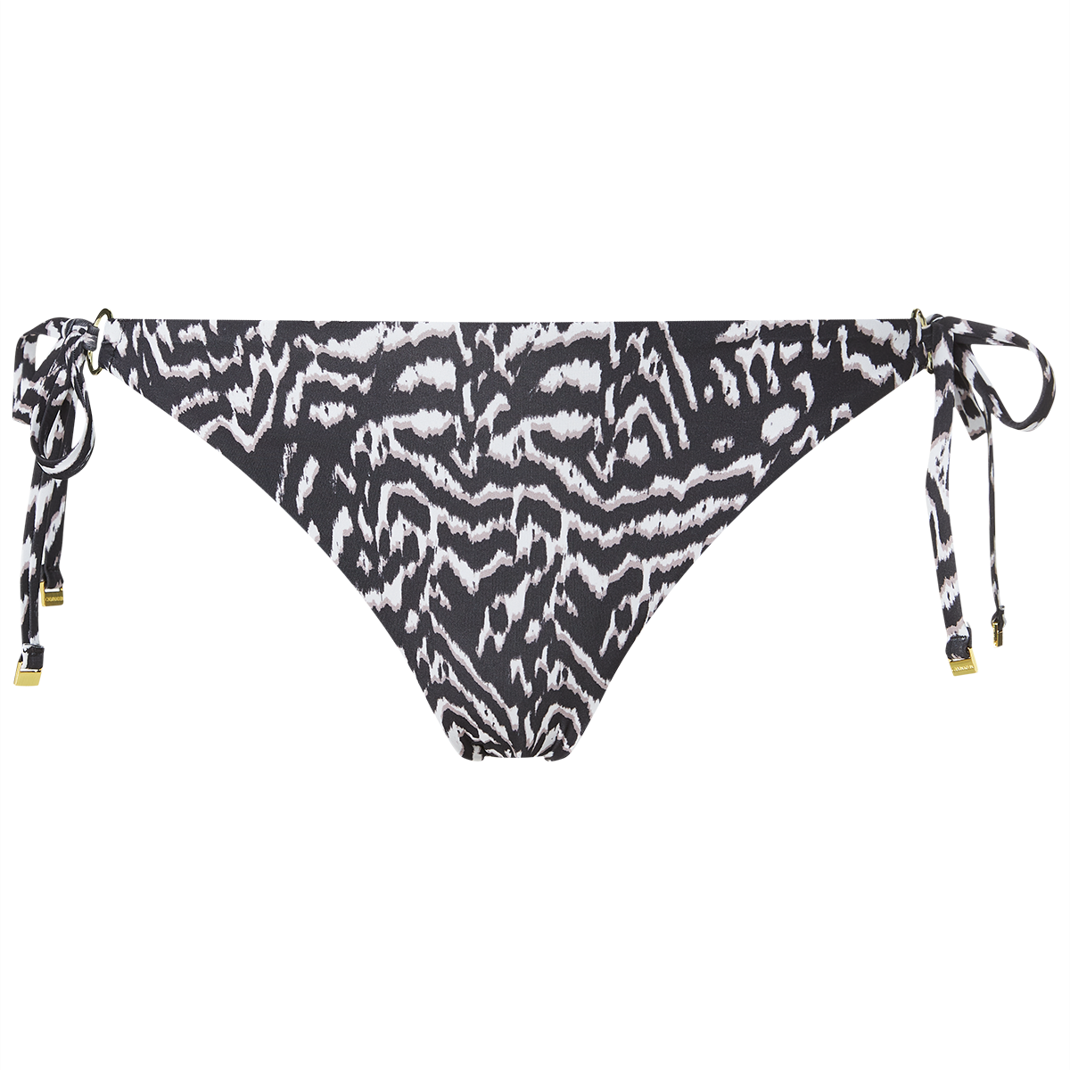 Calvin Klein G-streng Side Tie Bikini, Farve: Sort/Hvid, Størrelse: XS, Dame