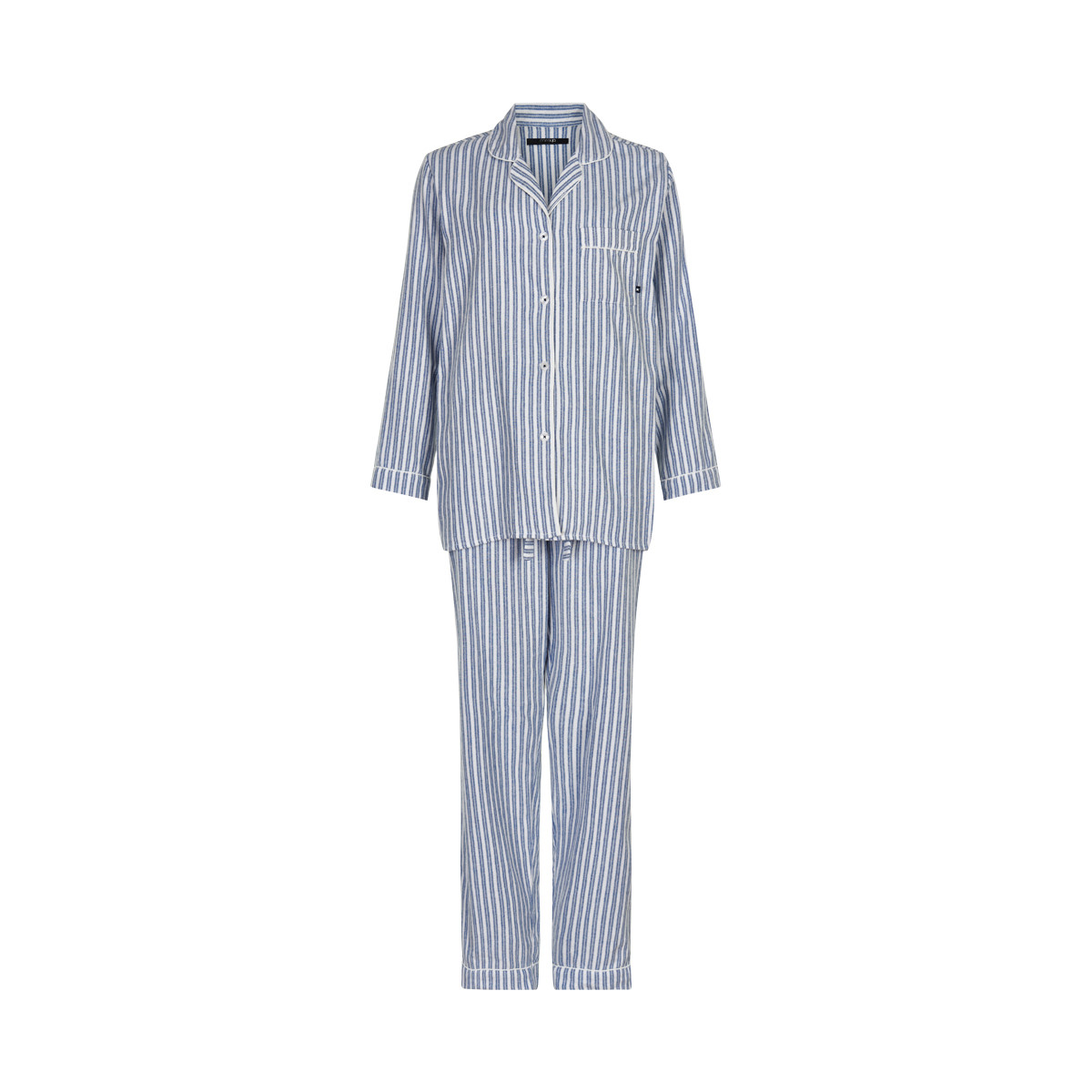MISSYA PARKER PYJAMAS 13068 BLUE IVORY (Blue/Ivory Stripes, XL) (5711892370724)