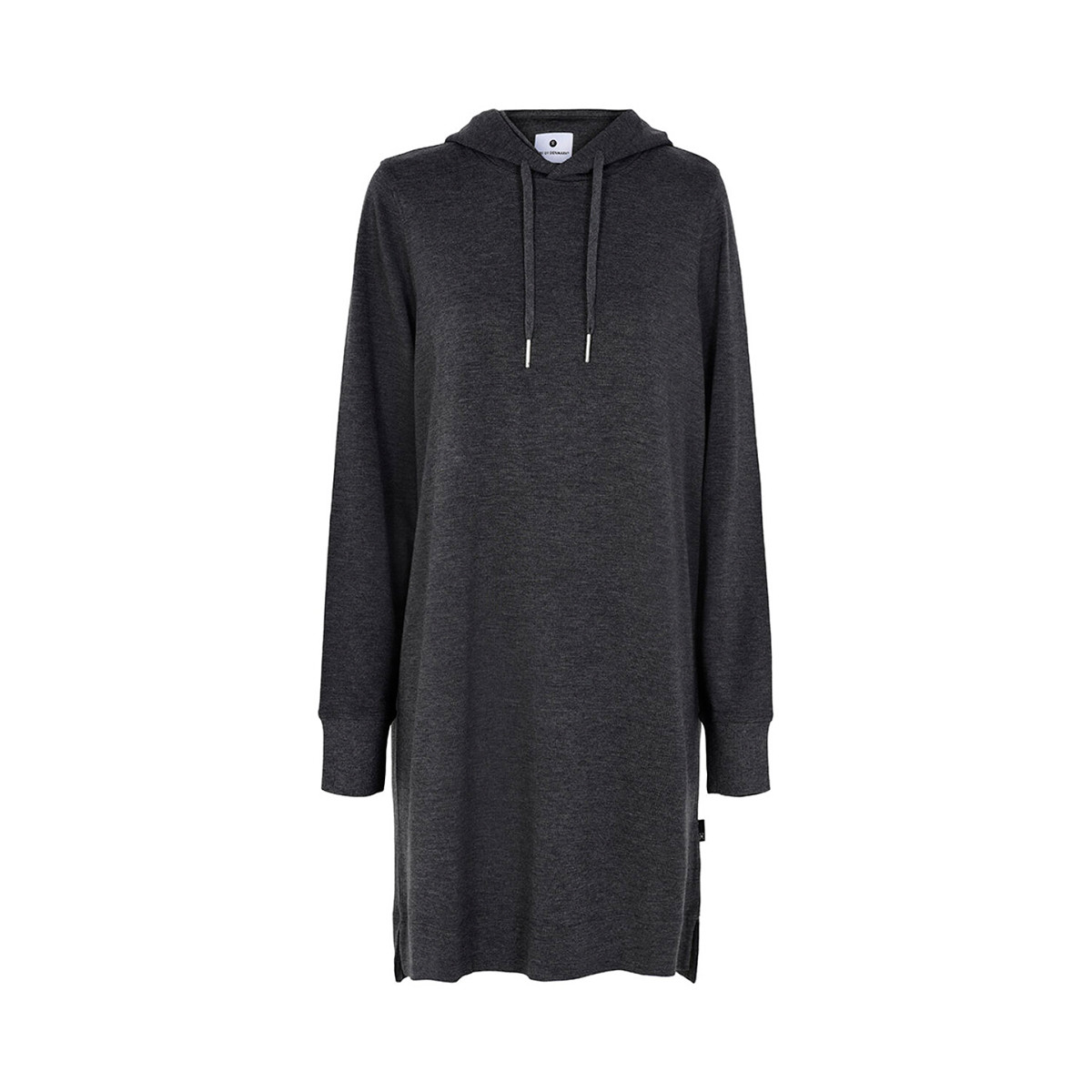 Bambus hoodie kjole | Mørkegrå kjole hoodie fra JBS of Denmark, S