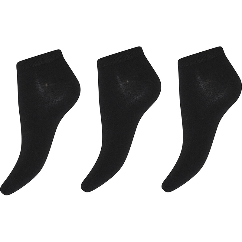 3-pak footies | bambus | sort