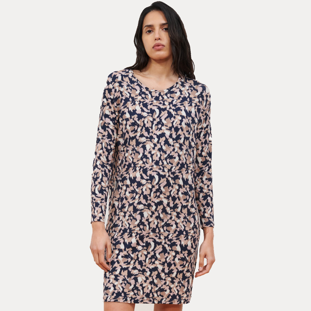 FEMILET YARA BIG SHIRT FN7610-0YK (Bleu/Beige, 40)
