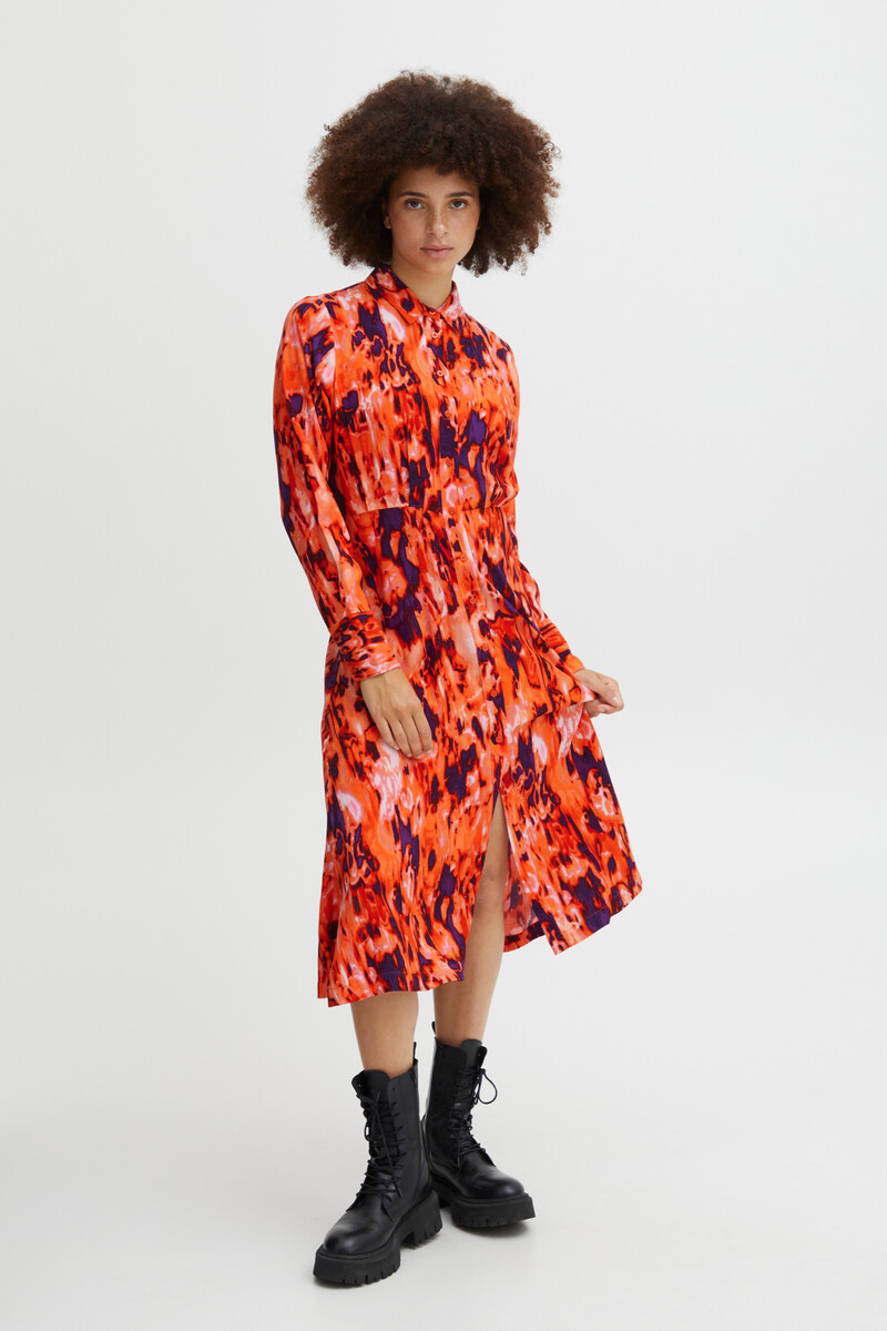ICHI IHKALOVA DRESS 20117282 201491 (Koi Multi Print, 44)