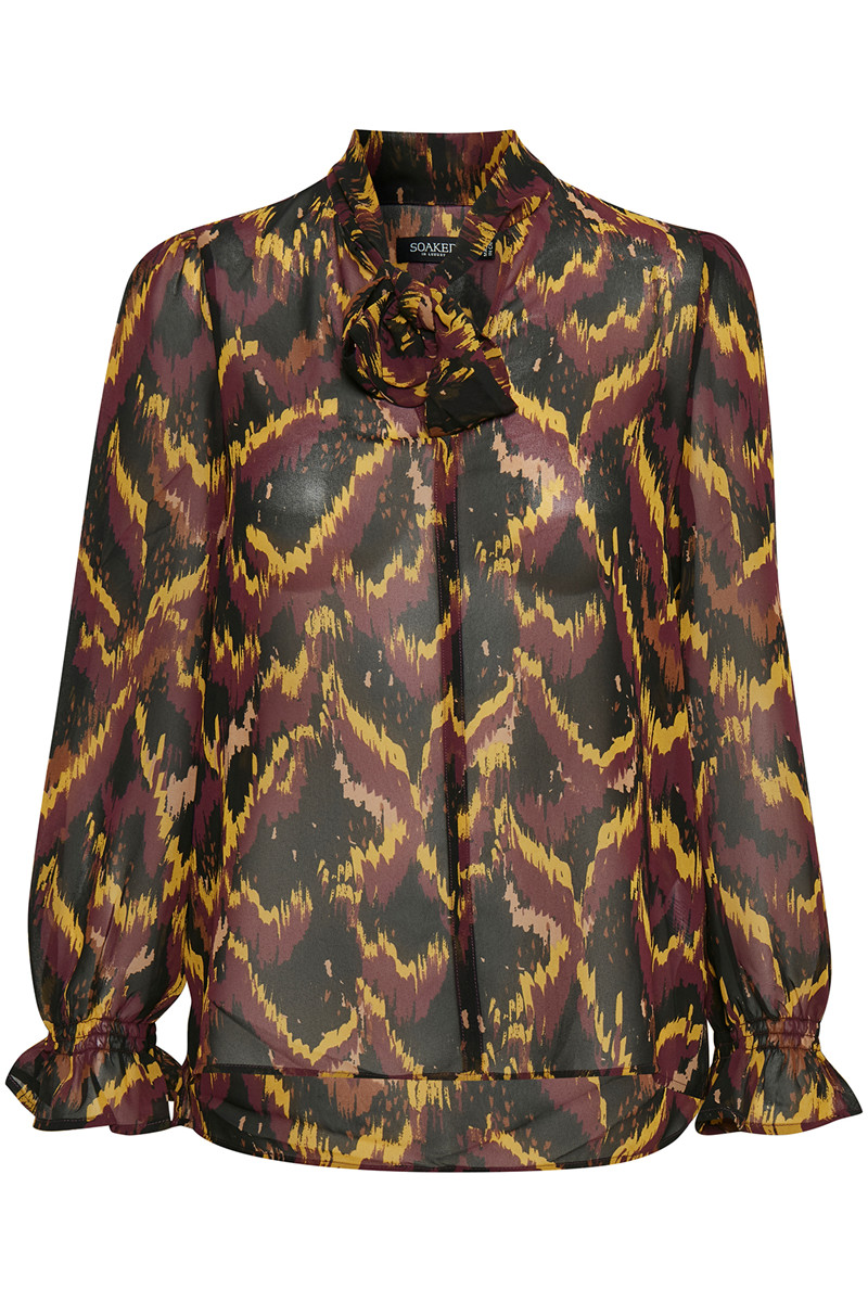 SOAKED IN LUXURY SLYORK BLOUSE 30404624 (Grape Wine 45022, XS)