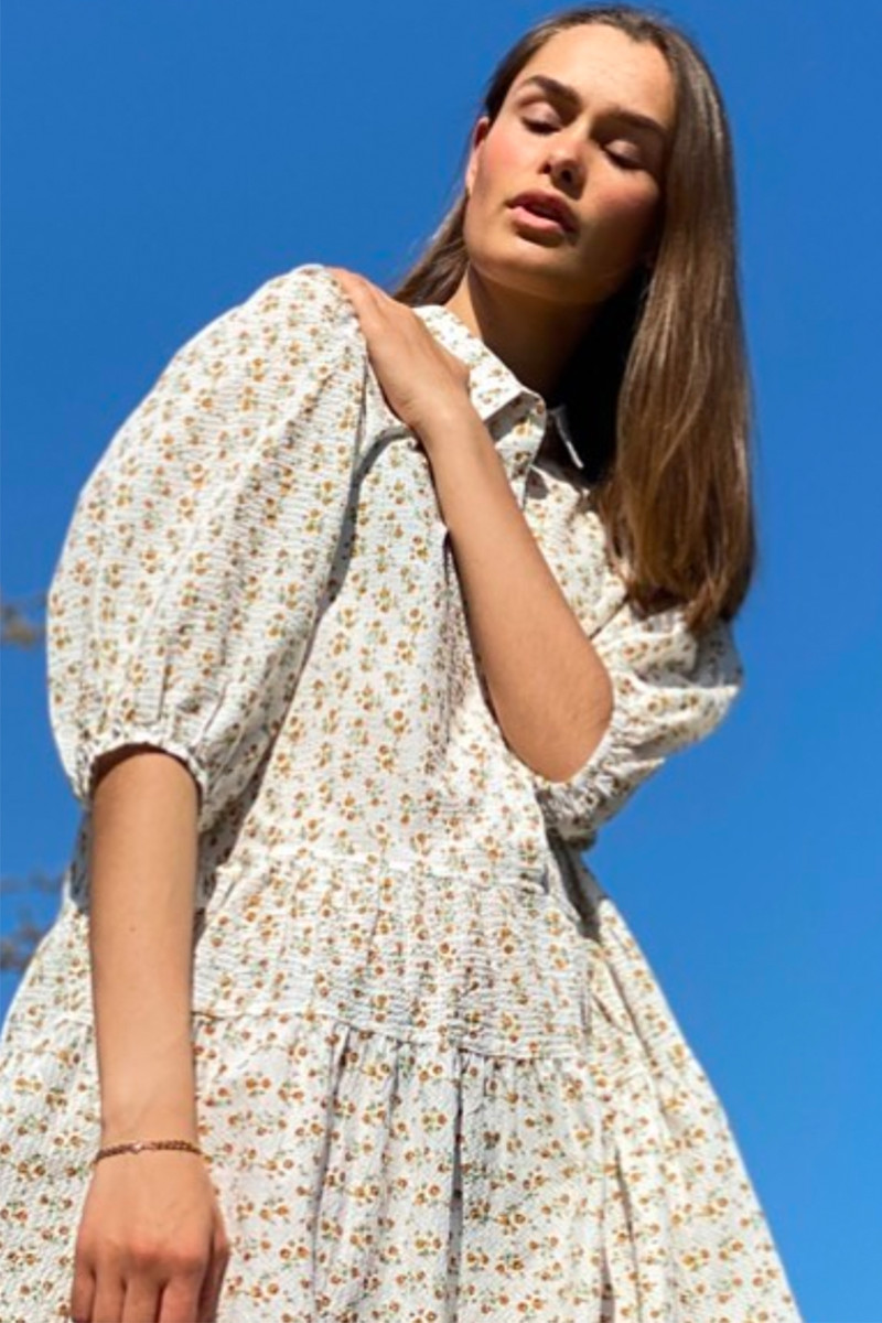 NOELLA TAVEN DRESS 2068 (Yellow/Cream, L)