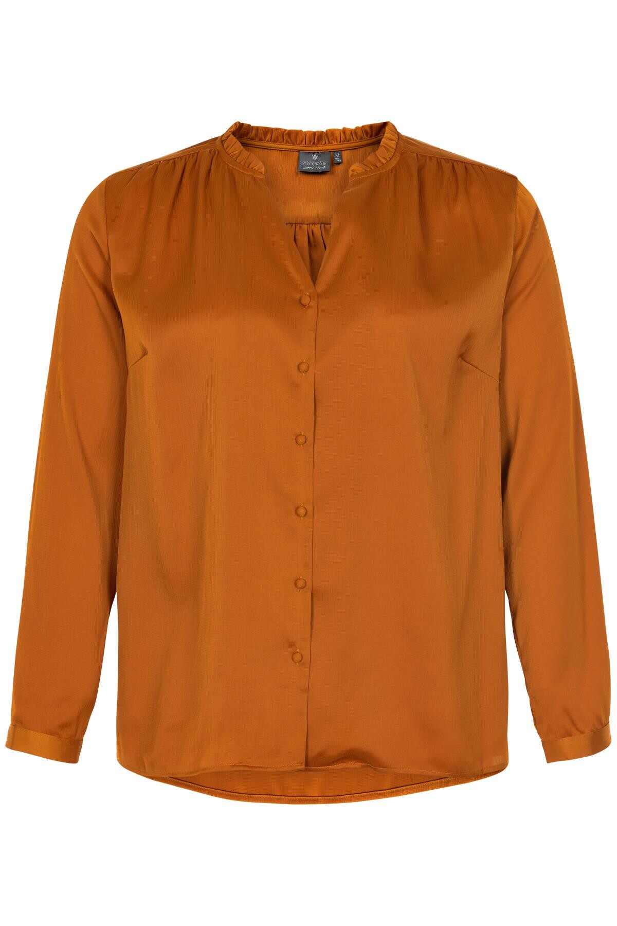 Anyway+ Skjorte Rany+ K, Farve: Orange, Størrelse: S, Dame